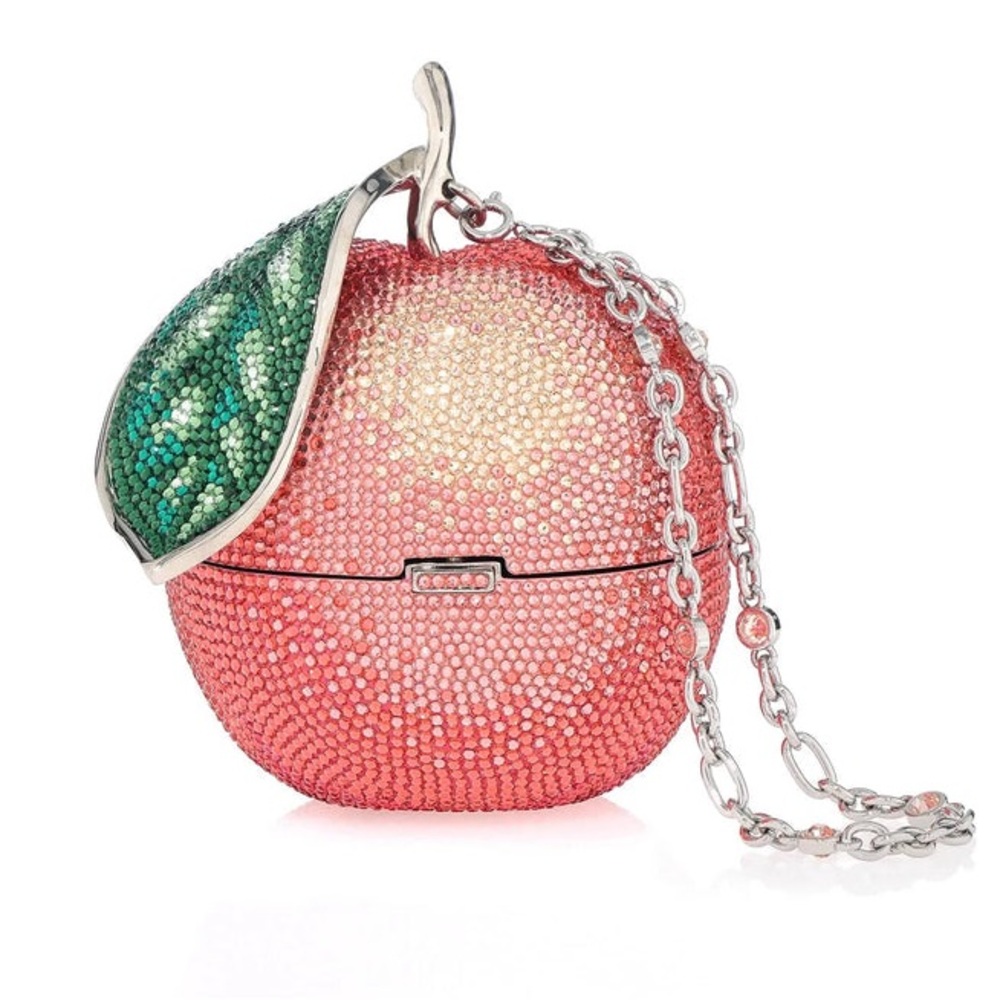 Judith Leiber Peach Crystal Clutch